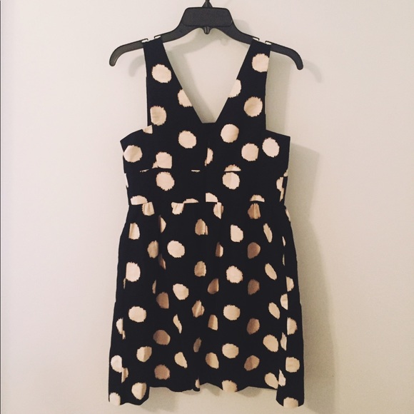 LOFT Blurred Dot V-Neck Dress - Picture 6 of 7